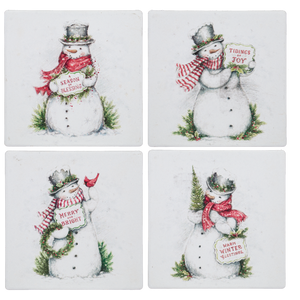 Fun Retro Snowman Coaster