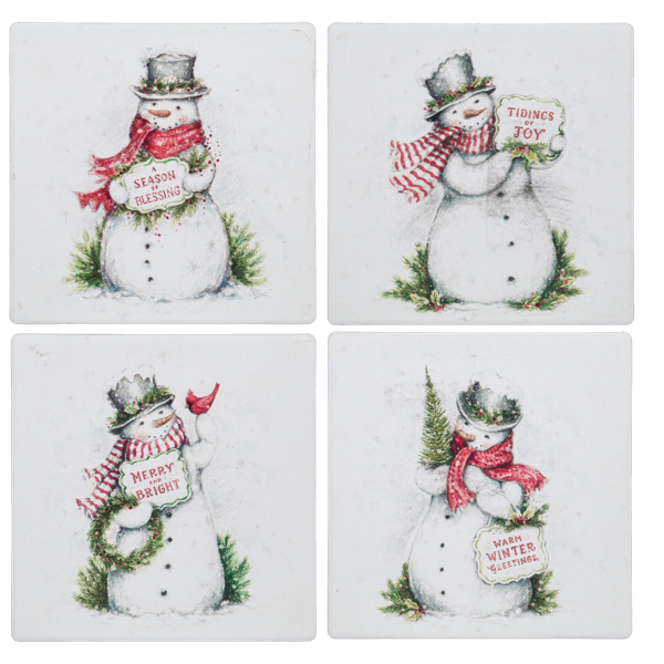 Fun Retro Snowman Coaster