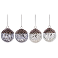 Faceted Glass Ball Ornament