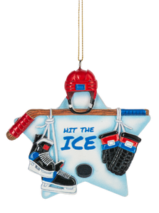 Hit The Ice Hockey Ornament