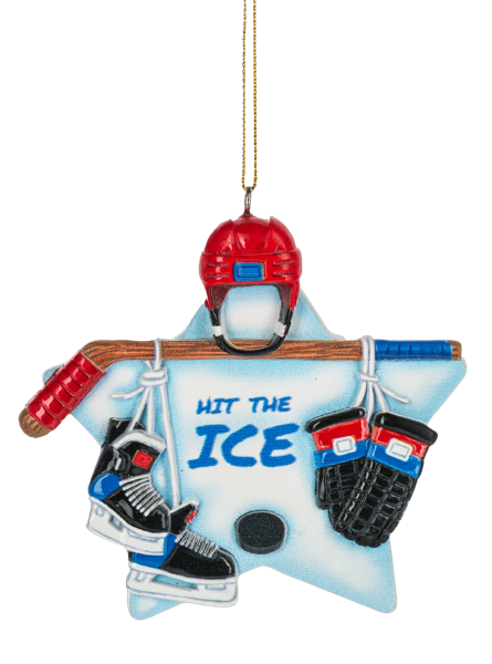 Hit The Ice Hockey Ornament