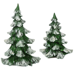 Snow-Dusted Evergreen Trees