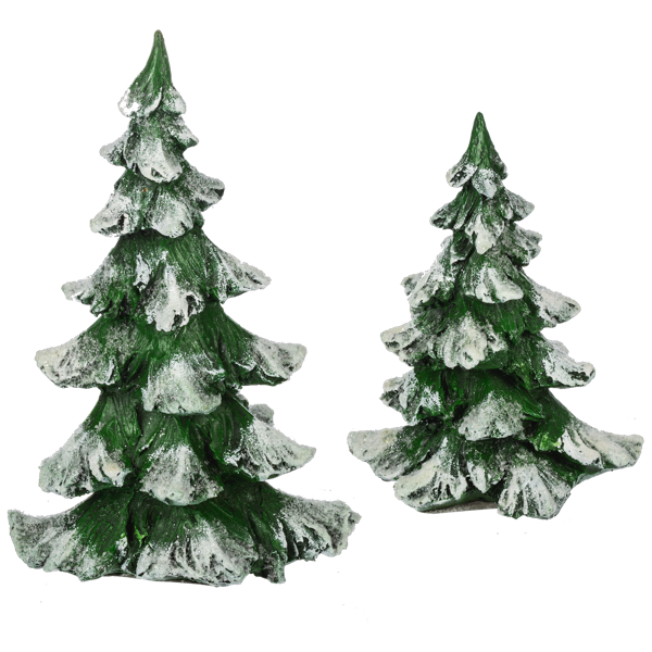 Snow-Dusted Evergreen Trees