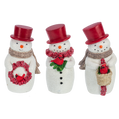 Vintage Red Hatted Snowman Figure
