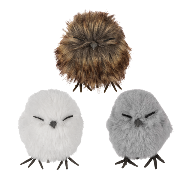 Fuzzy Owl Clip On Ornament
