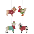 Sweater Wearing Farm Animal Ornament