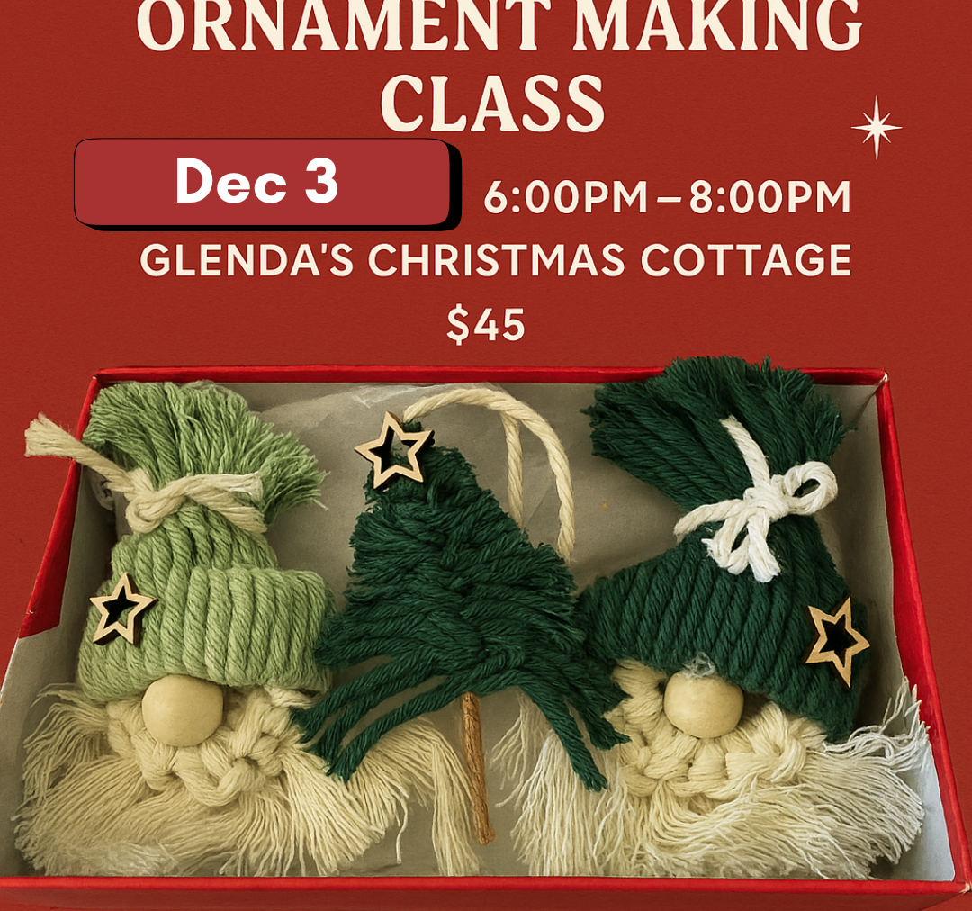 Macramé Ornament Making Class
