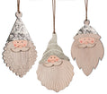 Silvery Santa Head Ornament