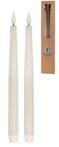 Rustic Wax Taper Candles with LED Wicks