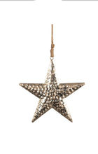 Load image into Gallery viewer, Hammered Silver Star Ornament
