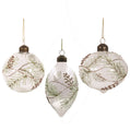 Pinecone Design Glass Ball Ornament