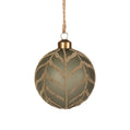 Olive & Gold Botanical Glass Ornament