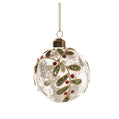Mistletoe & Berry Glass Ornament