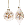 Iridescent Snowflake Glass Ornaments
