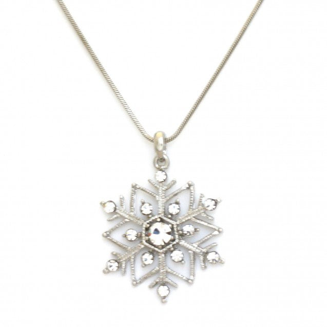 Sparkling Snowflake Necklace