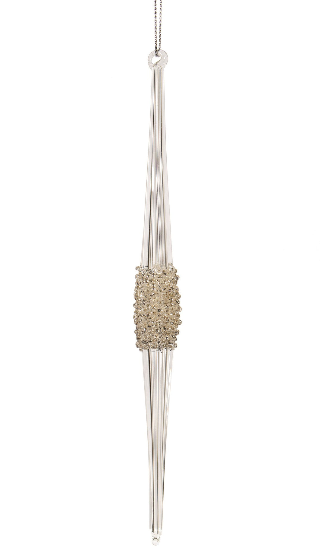 Large Beaded Glass Icicle Ornament