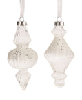White Glass Finial Ornament