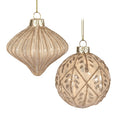 Champagne & Gold Glass Ornaments