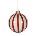 Candy Cane Stripe Glass Ball Ornament