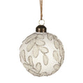Frosted Mistletoe Glass Ball Ornament