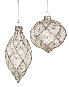 Diamond Lattice Glass Ornament