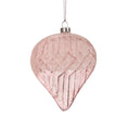 Blush Frosted Glass Finial Ornament