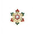 Christmas Jewel Snowflake Pin