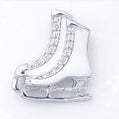 Silver Ice Skate Pin