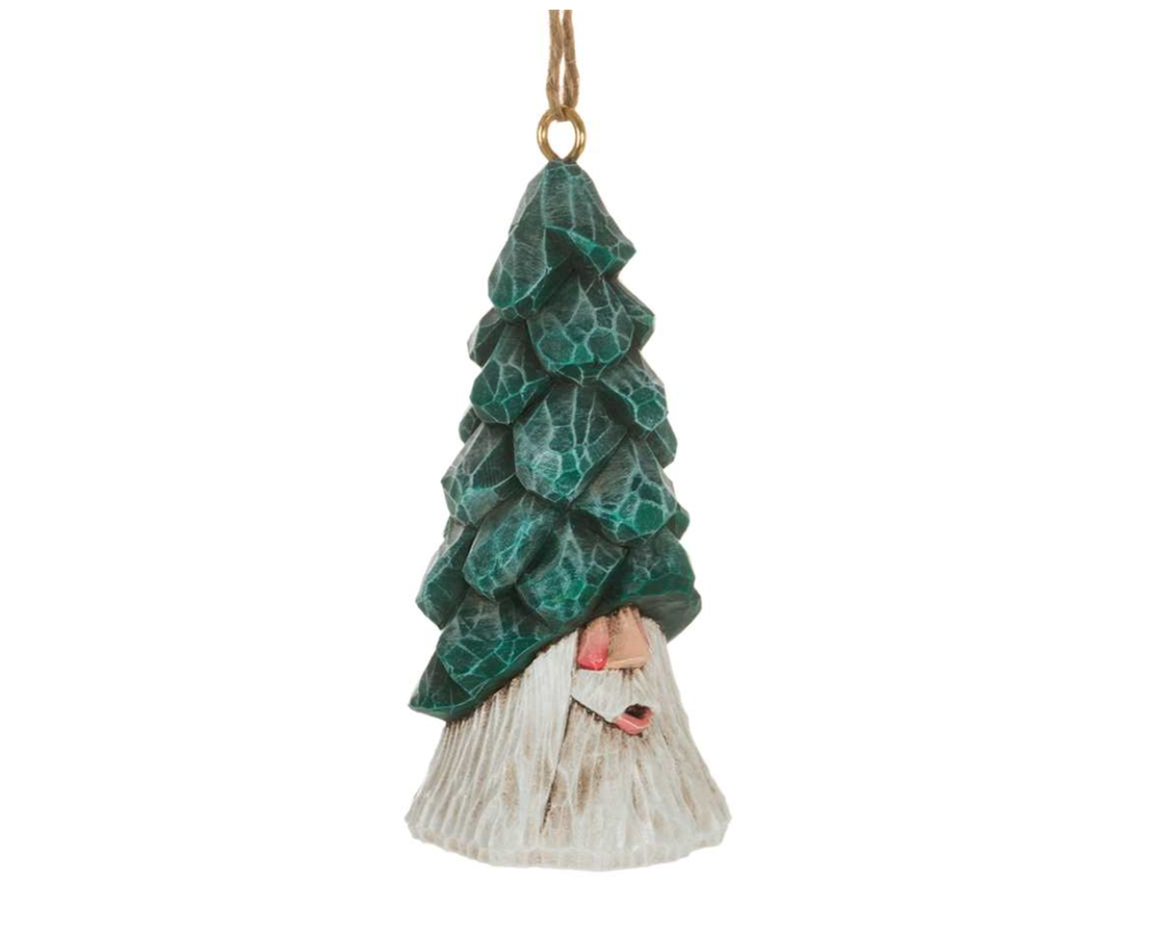 Tall Tree Hat Santa Ornament