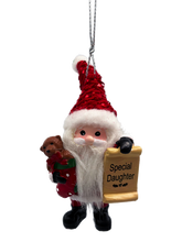 Load image into Gallery viewer, Santa&#39;s Nice List Ornament w Sayings
