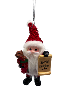 Santa's Nice List Ornament w Sayings