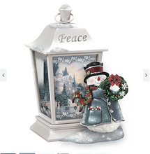 Load image into Gallery viewer, Thomas Kinkade Illuminated Snowman Lantern
