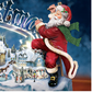 Thomas Kinkade Santa's Inspiration Moving Music Wonderland