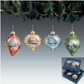 Thomas Kinkade Light Up the Season Luminary Glass Ornament