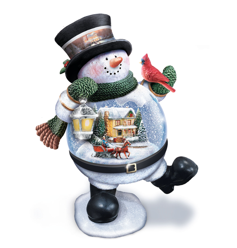 Dashing Through The Snow Thomas Kinkade Snowman