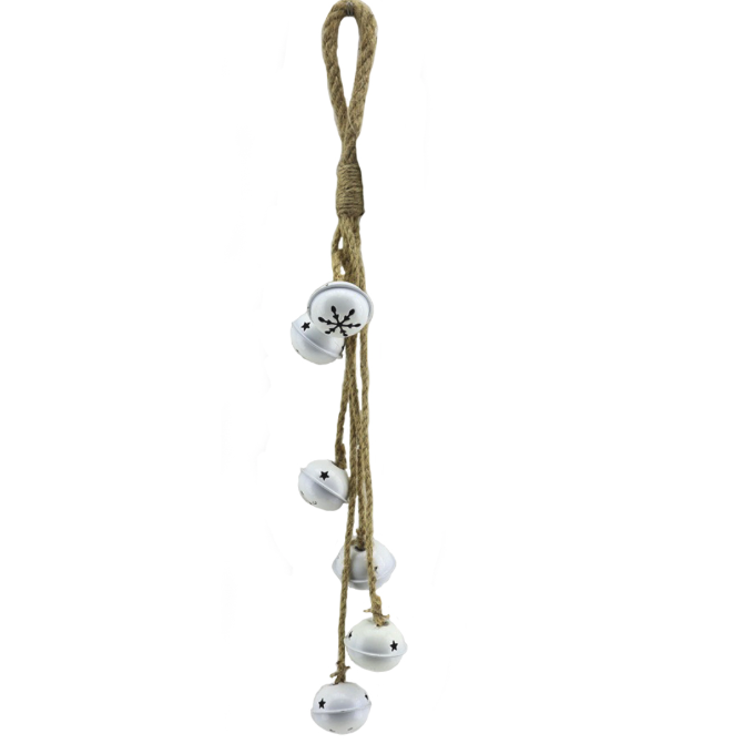 Charming White Metal Bell Door Hanger