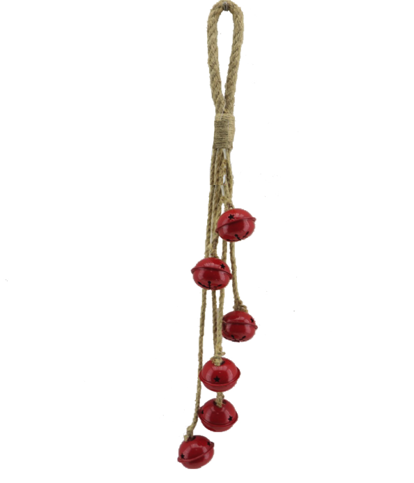 Charming Red Metal Bell Door Hanger