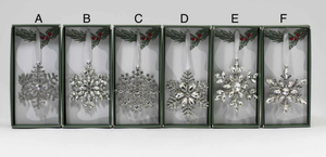 Crystal Look Snowflake Ornament