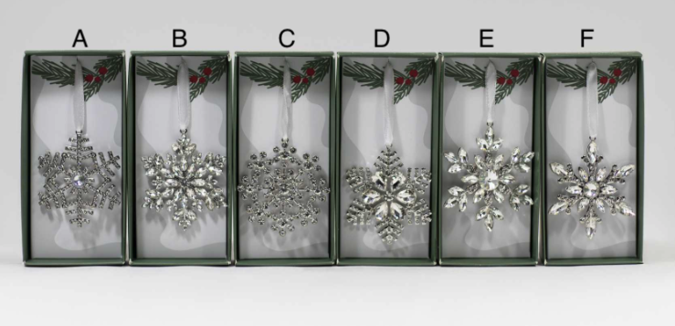 Crystal Look Snowflake Ornament