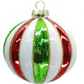 Striped Holiday Ball Ornament