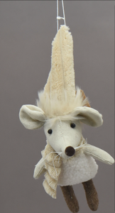Adorable Plush Mouse Ornament