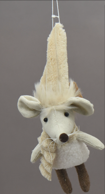 Adorable Plush Mouse Ornament