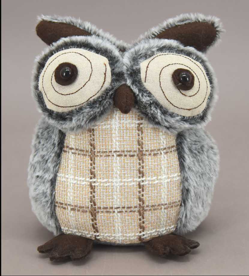 Adorable Plush Owl Doorstop