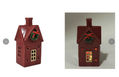 Lighted Red Ceramic Christmas House – 6"