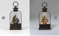 Lighted Nativity Lantern Swirling Snowglobe – 9.5"