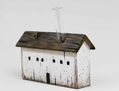 Rustic Wooden House Bud Vase