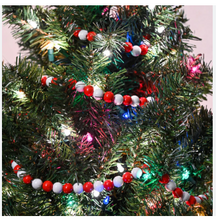 Load image into Gallery viewer, Red &amp; White Wood Bead Garland
