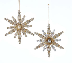 Gold & Silver Glittering  Snowflake
