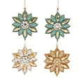Sage & Gold Flower Ornament