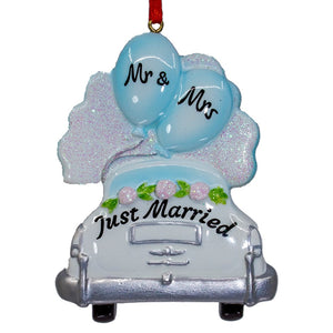 Just Married Getaway Car Ornament